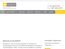 Tablet Screenshot of napcp.ie